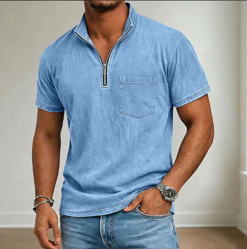 Callum | Zip-Neck Short-Sleeve Polo Shirt