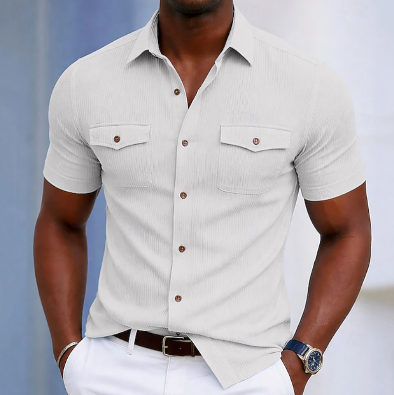 Landon | Refined Pocket Button Shirt