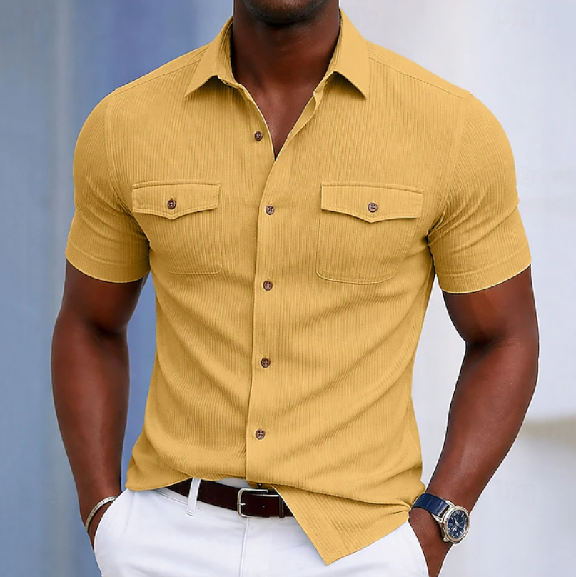 Landon | Refined Pocket Button Shirt