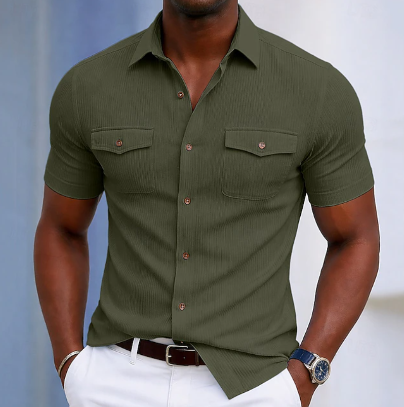 Landon | Refined Pocket Button Shirt
