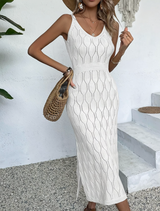 Francine | Sleeveless Textured Maxi Dress