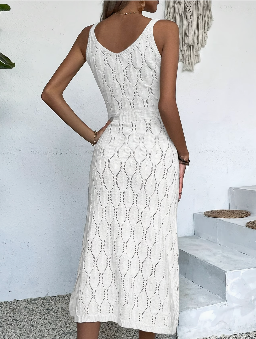 Francine | Sleeveless Textured Maxi Dress