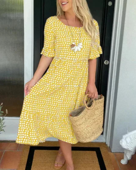 Tabitha | Tiered Spotted Summer Dress