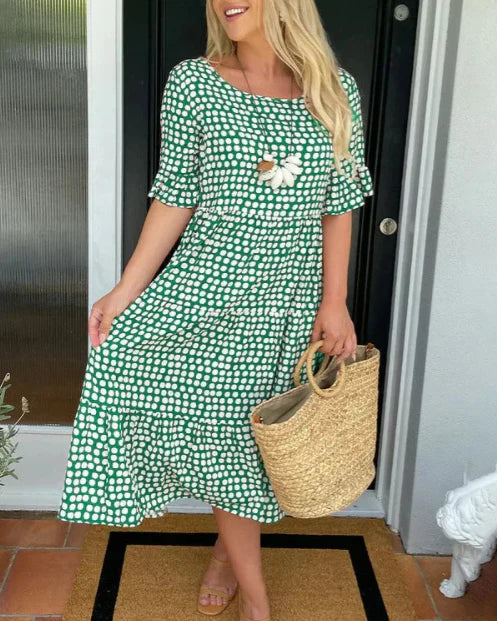 Tabitha | Tiered Spotted Summer Dress
