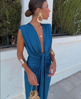 Marisa | Elegant Draped Maxi Dress