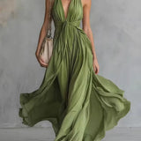 Thalia | Draped Halter Maxi Dress