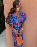 Roxanne | Puff Sleeve Midi Dress
