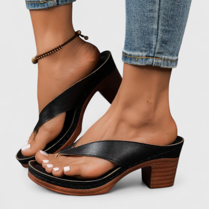 Vivian | Block-Heel Thong Sandals