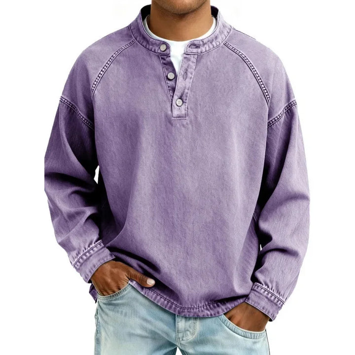 Malcolm | Vintage Button Henley Shirt
