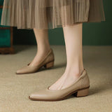 Astrid | Refined Pointed-Toe Block Heel Pumps