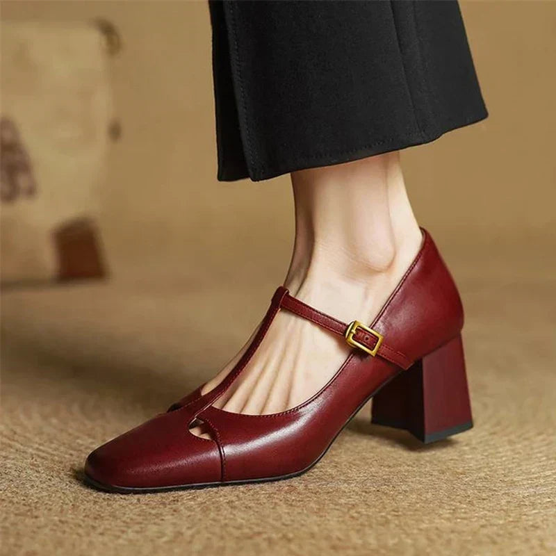 Elena | Timeless T-Strap Heels