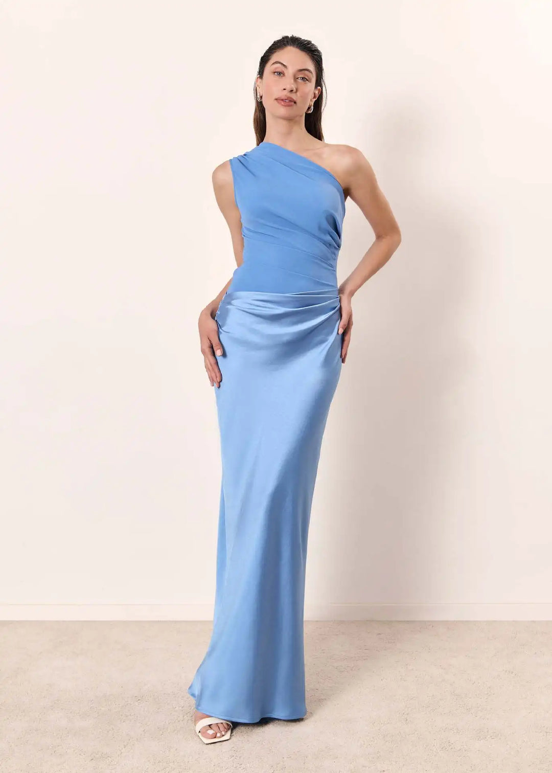 Elspeth | Draped One-Shoulder Maxi Dress