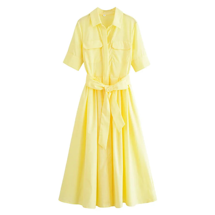 Adelia | Belted Shirt Dress