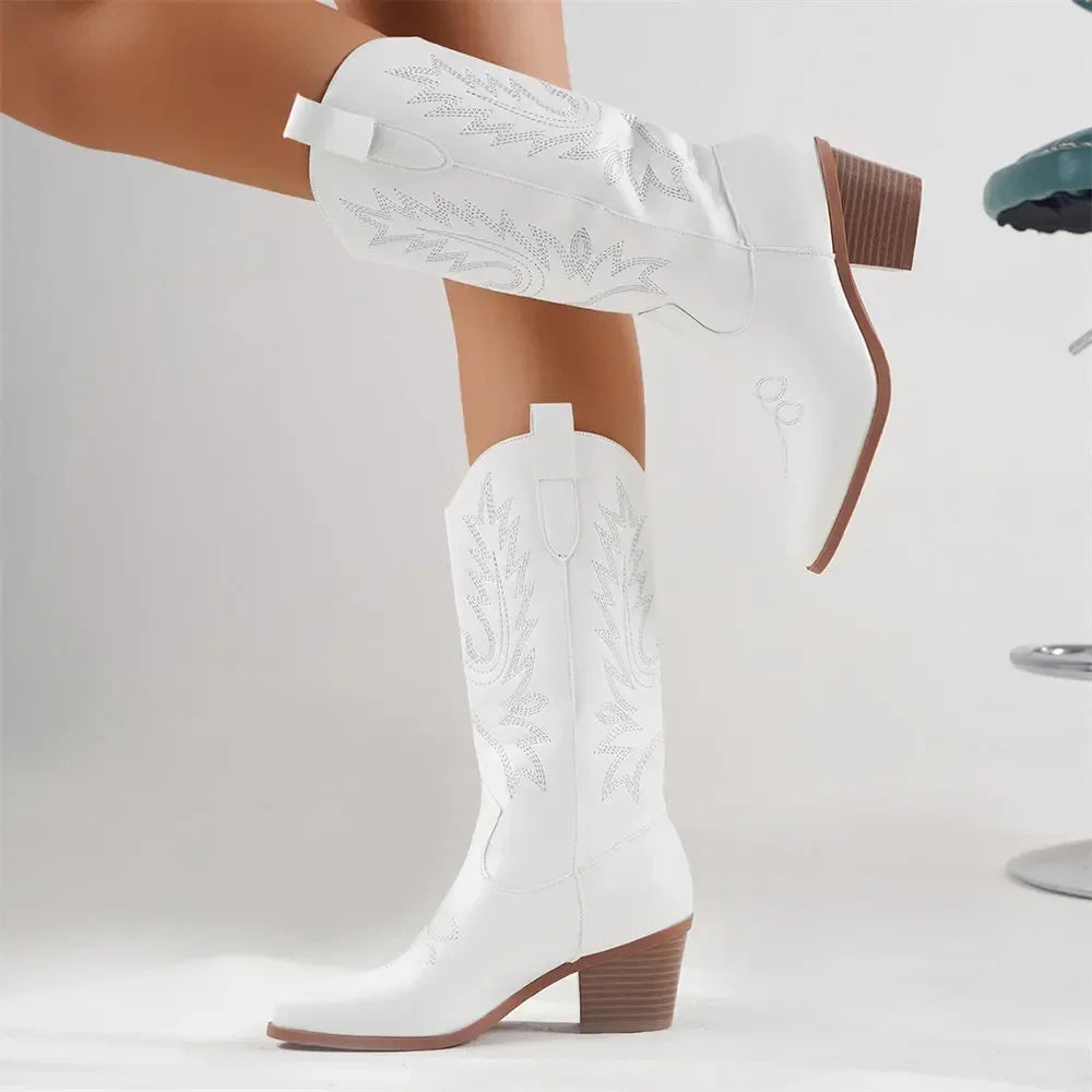Enid | Embroidered Western Boots