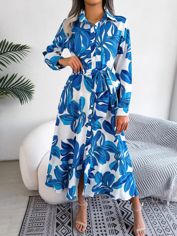 Julia | Botanical Print Shirt Dress