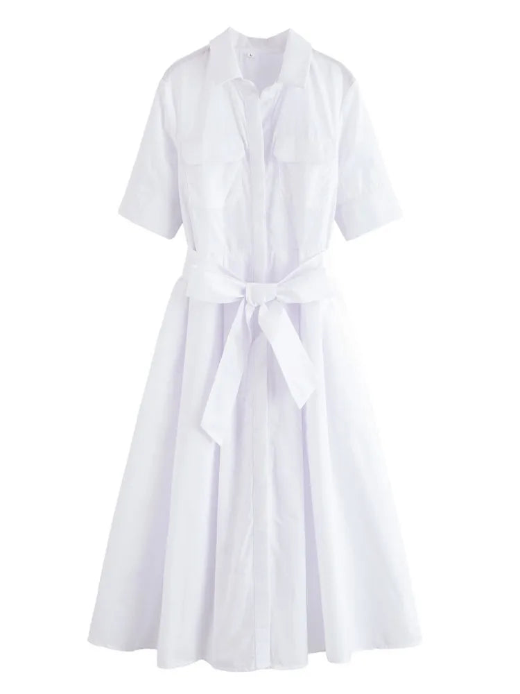 Adelia | Belted Shirt Dress