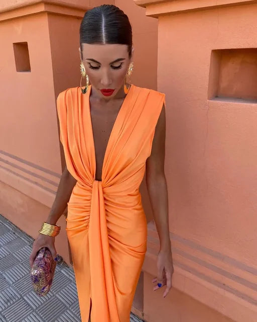 Elise | Elegant Draped Evening Dress
