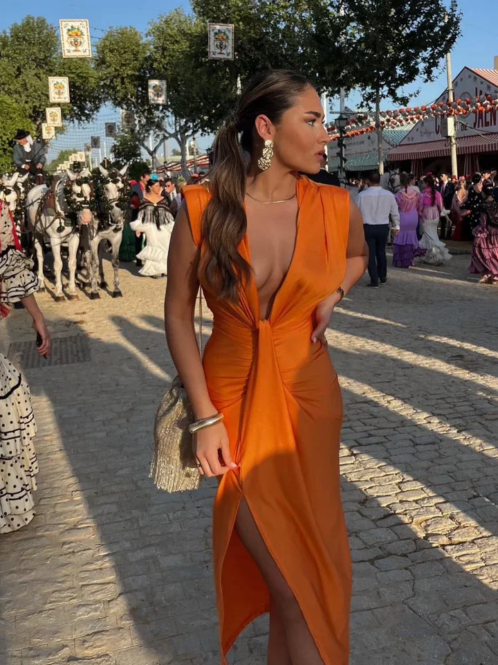 Elise | Elegant Draped Evening Dress