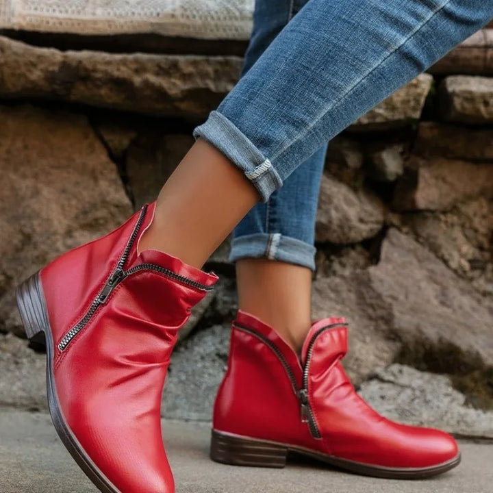 Delia | Comfort Zip Ankle Boots