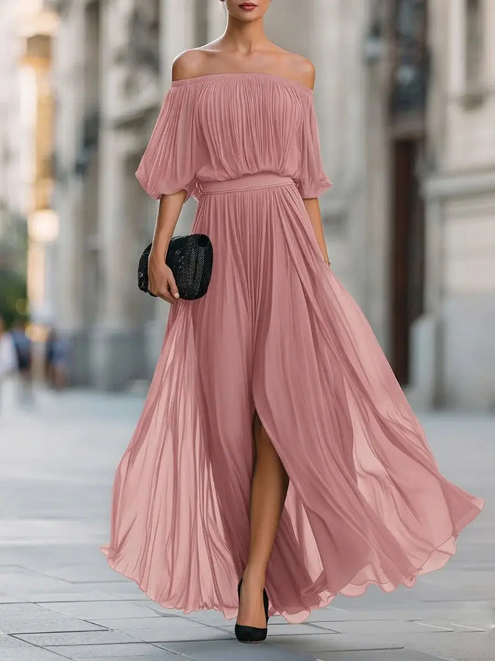 Eliza | Off-Shoulder Draped Maxi Dress