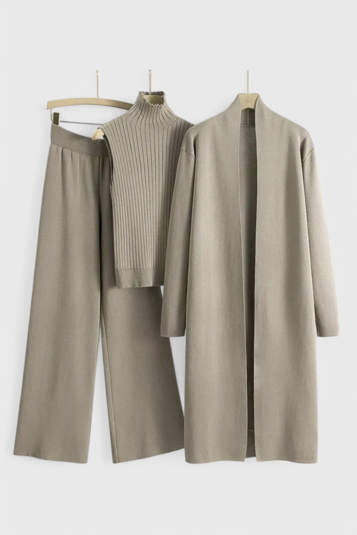 Vesper | Elegant Soft-Knit Three-Piece Set