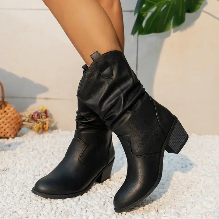 Wren | Slouch Western Ankle Boots