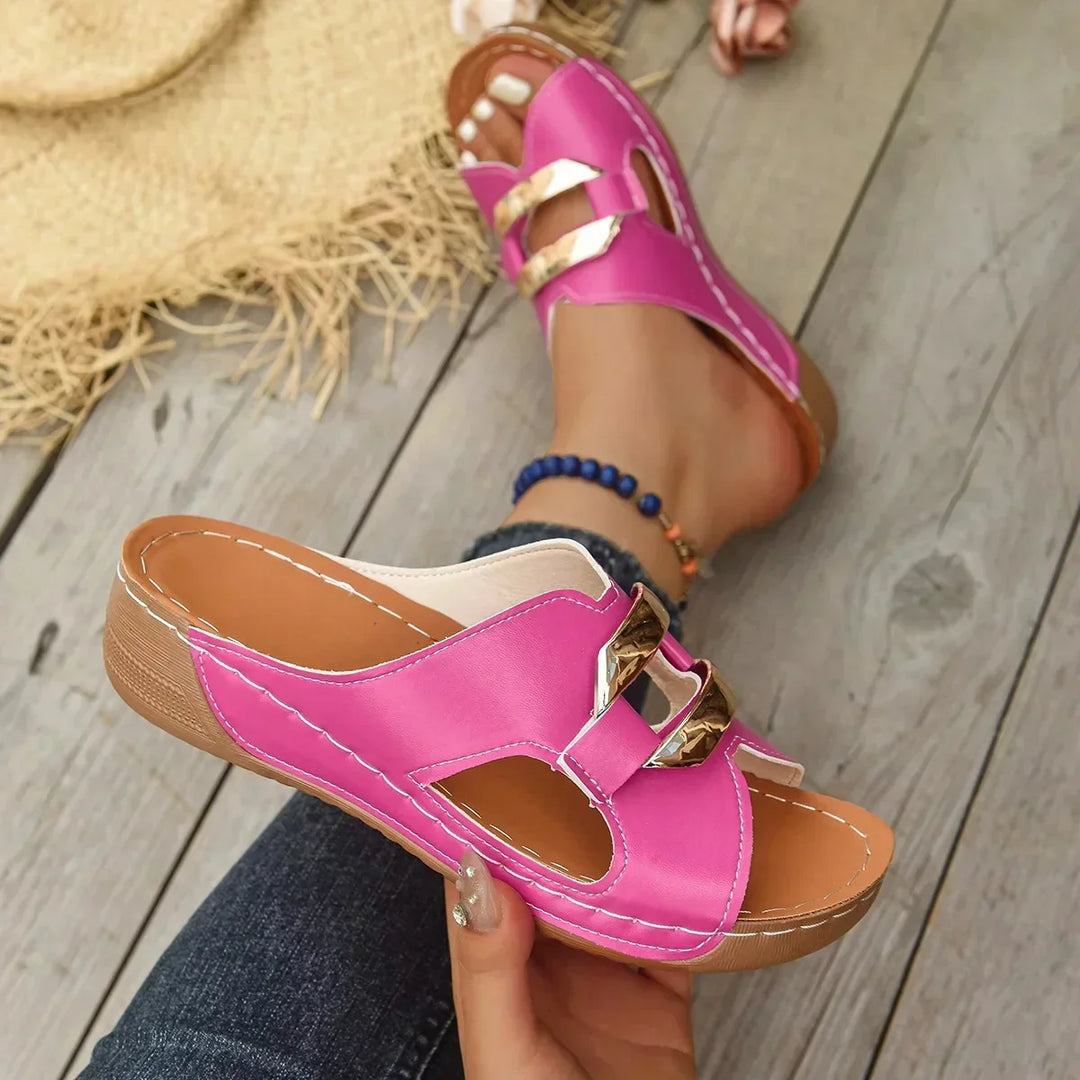 Freya | Cushioned Wedge Sandals