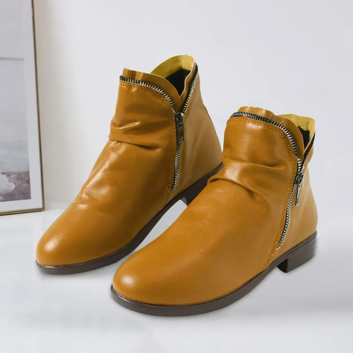 Ruth | Slouched Zip Ankle Boots