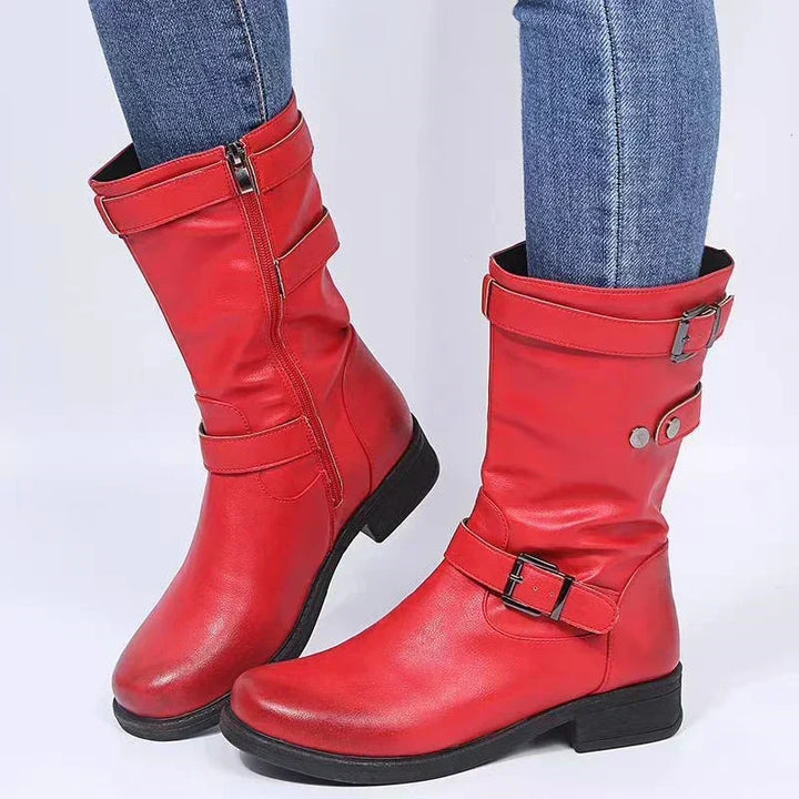 Rosetta | Buckle-Detail Biker Boots