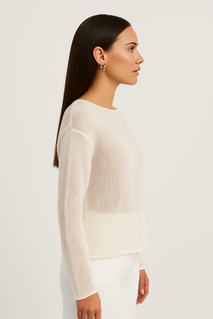 Eugenie | Softly Draped Boatneck Jumper