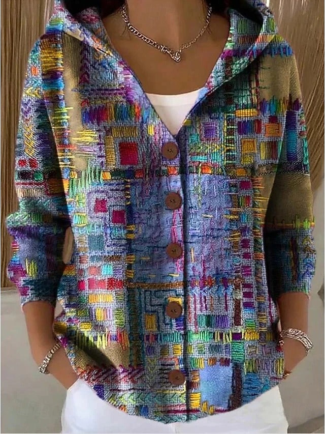 Opal | Artful Hooded Shirt
