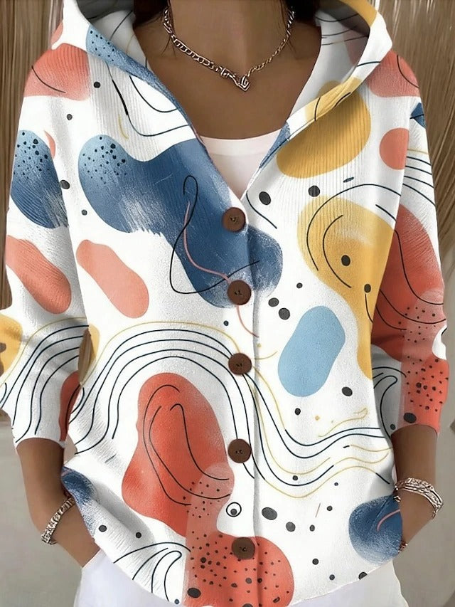 Opal | Artful Hooded Shirt