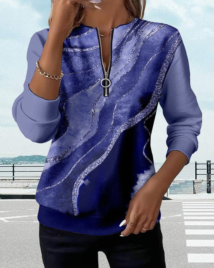 Isolde | Refined Zip-Neck Sweatshirt