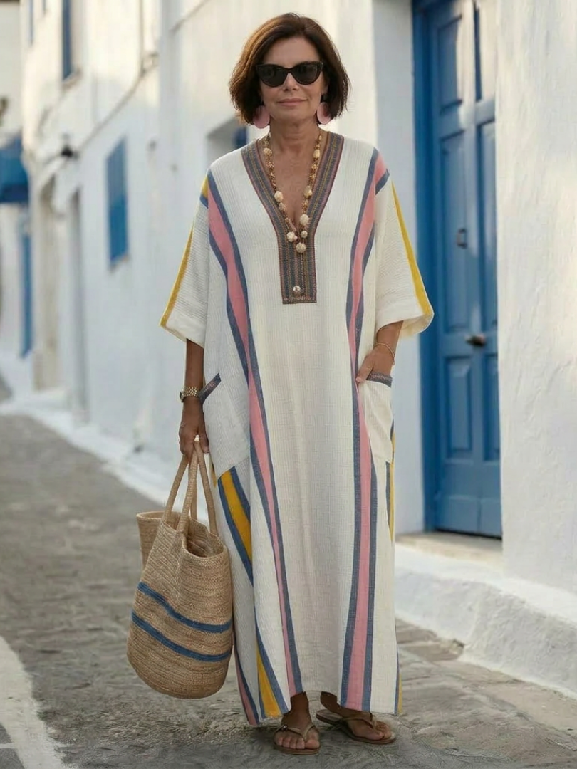 Eliana | Relaxed V-Neck Maxi Dress