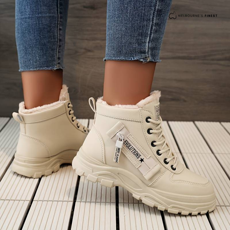 Georgina | Cosy Lace-Up Ankle Boots