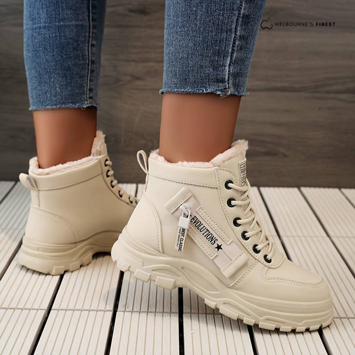 Georgina | Cosy Lace-Up Ankle Boots