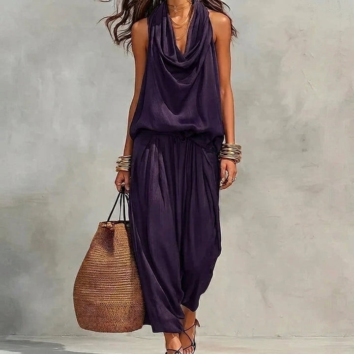 Sabina | Draped Halter Two-Piece Set