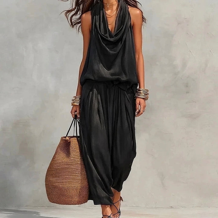 Sabina | Draped Halter Two-Piece Set