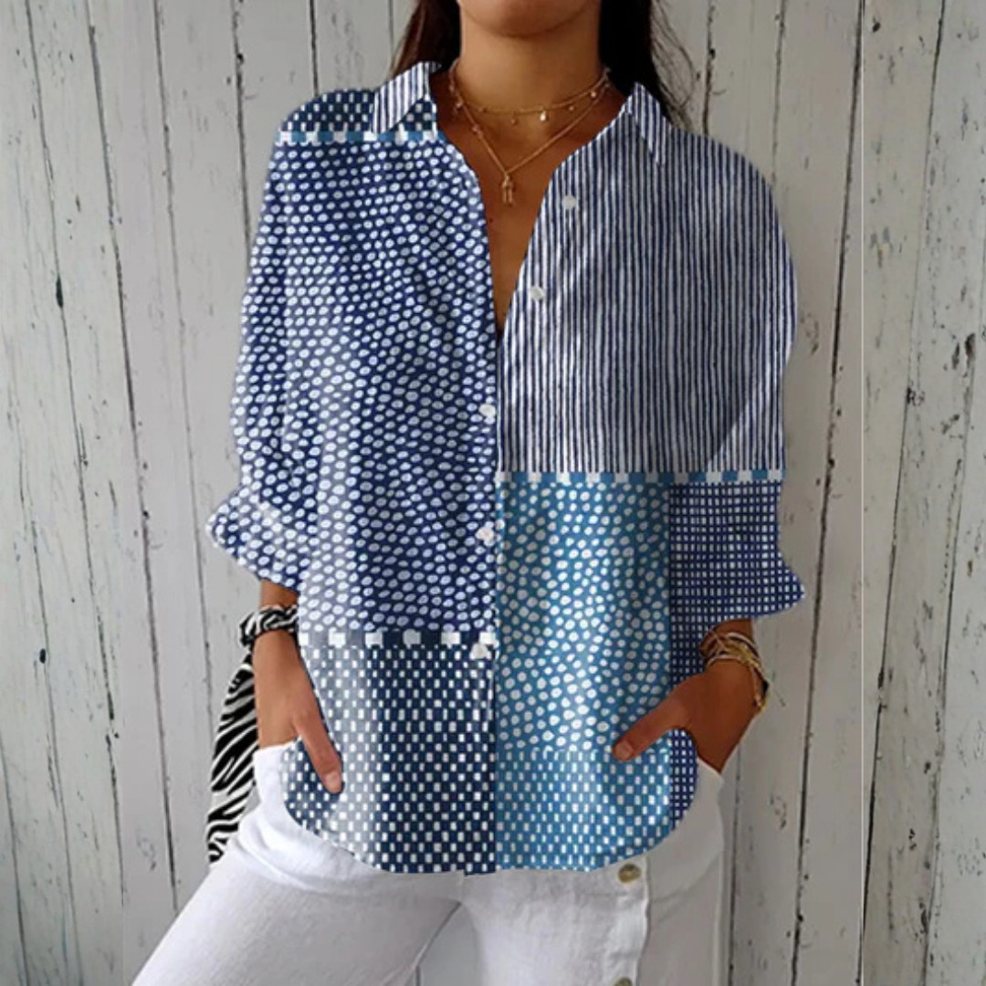 Cosima | Coastal Patchwork Blouse