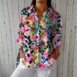 Francine | Painterly Floral Blouse