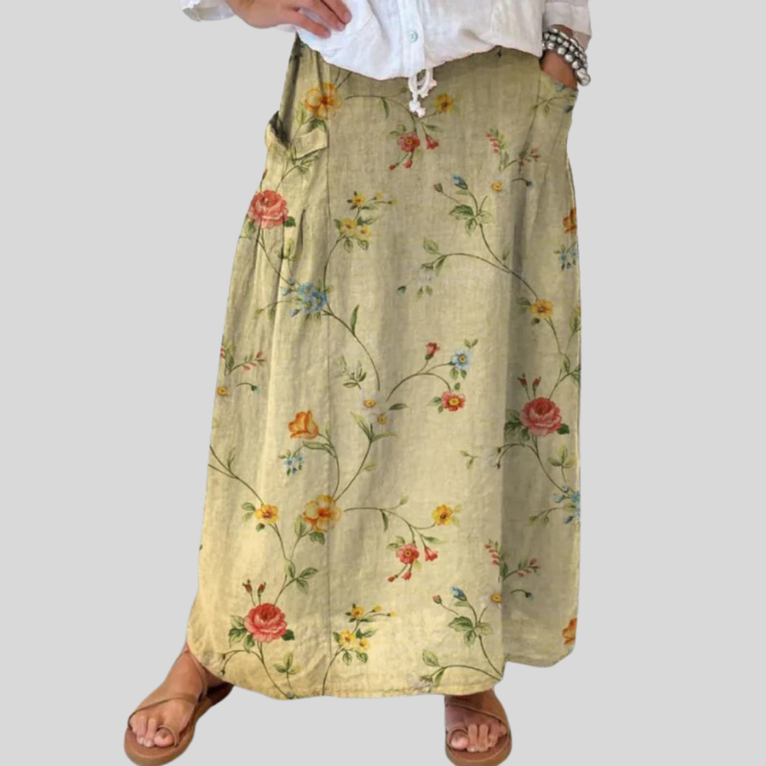Matilda | Floral Elegant Maxi Skirt