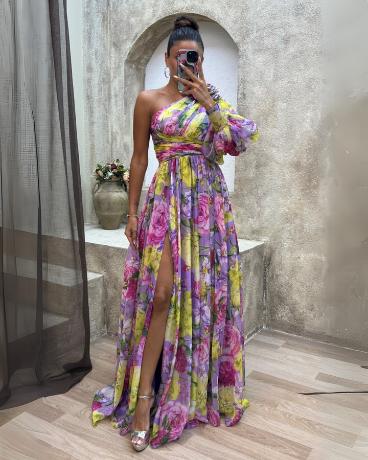 Elowen | One-Shoulder Floral Maxi Dress