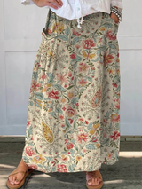 Tallulah | Vintage Floral Pocket Maxi Skirt
