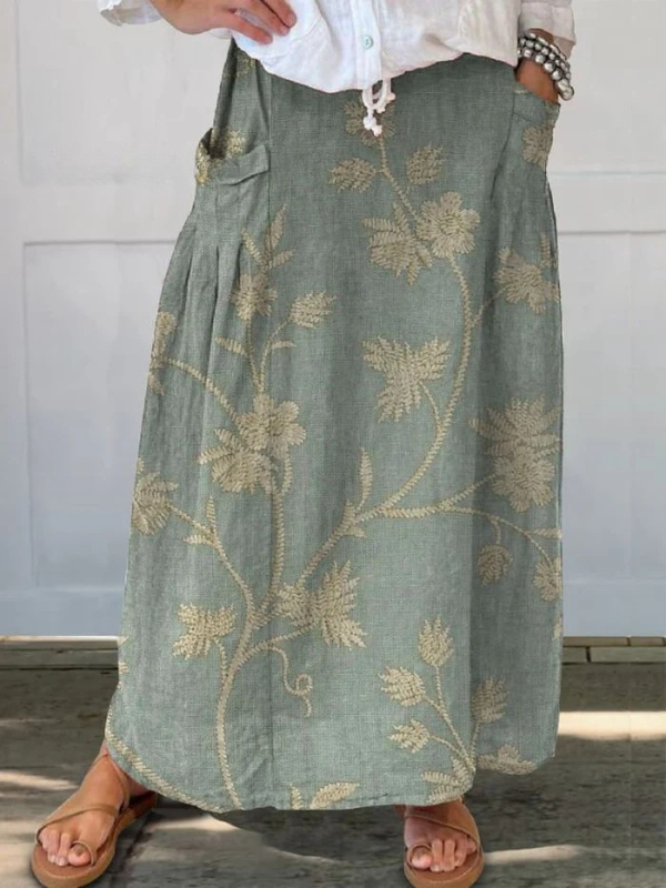 Matilda | Floral Elegant Maxi Skirt