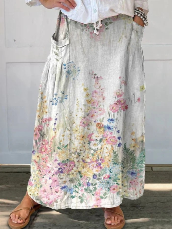 Matilda | Floral Elegant Maxi Skirt