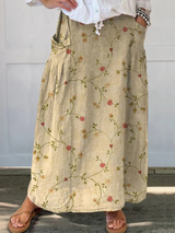Marissa | Vintage Floral Elasticated Waist Skirt