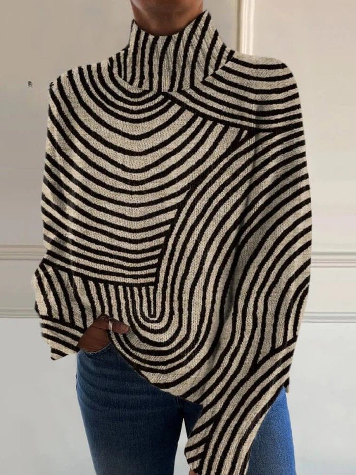 Melody | Line-Art Turtleneck Sweater