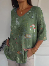 Winifred | Woodland Print Relaxed Top