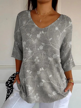 Vera | Floral V-Neck Top
