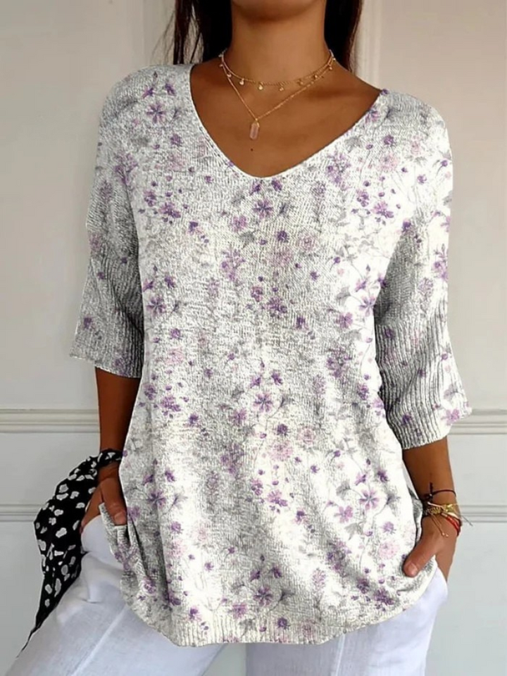 Winona | Floral V-Neck Top